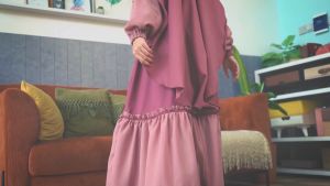 Sarimbit Baju Koko Gamis Couple Cauple Keluarga Arra Series Mecca Warna MAUVEE Green By Arra