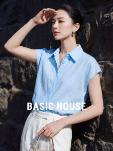 Basic House | Slim Lightweight Linen Flying Sleeve Women Shirt