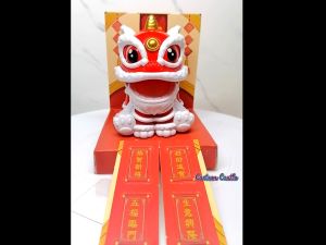 Car Interior Decoration Awakening Lion Lucky Lion Dance New Year Solar Shaking Head Dashboard Desk Decoration Toy