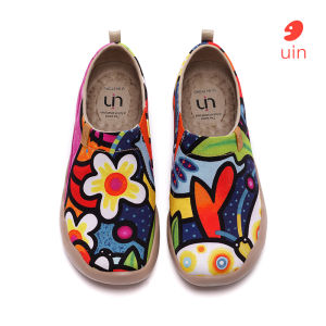 UIN Toledo I รองเท้าส้นเตี้ยสำหรับผู้หญิง รองเท้าท่องเที่ยวสี slip-on รองเท้าลำลอง