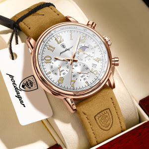 POEDAGAR | POEDAGAR Luxury Quartz Men Clock Waterproof Luminous Leather Sports Man Wristwatch Chronograph Date Military Mens Watches Reloj