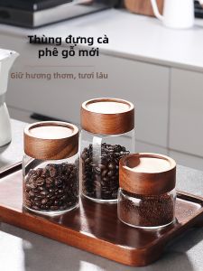 CRISTALGLASS | Portable Food Grade Glass Coffee Bean Storage Container