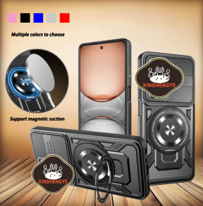 Xiaomi Redmi A5เคส4G สำหรับ Xiaomi Redmi A5 4G กรอบ TPU นุ่มกันกระแทกแข็งแรงทนทาน PC ฝาหลังพร้อมที่ยึดแบบห่วงหมุนได้และ25028PC03G อุปกรณ์ป้องกันเลนส์หน้าต่างเลื่อนได้25028RN03A 25028RN03I