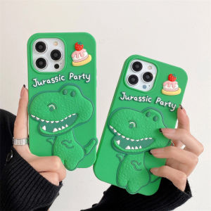 Zeallion Cute Cartoon Dinosaur Patter Soft Silicone Phone Case for [ iPhone 14 13 12 11 Pro Max] Protective Shockrpoof Phone Cover Shell