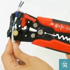 Heavy-Duty Automatic Wire Striper Cutter Pliers Terminal Cutting All-in-One Tool Non-Slip Grip Built-In Cutter Pliers