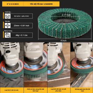 SI FANG | Đĩa Đánh Bóng Bằng Sợi Nylon 4 Inch Đĩa Mài Mòn Dùng Cho Kim Loại Gỗ - Phụ Kiện Máy Mài Góc Xoay Bộ 1/3/5 Cái