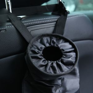 Universal car trash bag，Car-mounted hanging foldable trash bag，Can be hung on the seat headrest，Used for daily garbage storage i