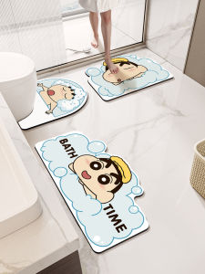 Water Absorbent Bathroom Mat Three Piece Set Toilet Entrance Anti Slip Foot Pad Washroom Quick Dry Carpet Bath Room Decor