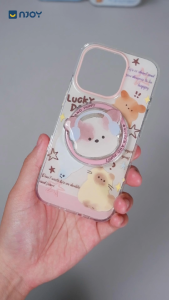Ốp Lưng In Hình Pet Thú Cưng Bunny Koala Kèm Giá Đỡ Popsocket Cho iPhone 17 Pro Max 16 15 14 13