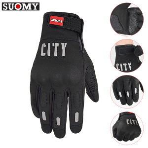 Mùa hè Găng Tay Xe Máy Nam Nữ màn hình cảm ứng Motocross găng tay lái xe được xây dựng trong trường hợp bảo vệ chống rơi Găng tay xe máy không thấm nước ATV Xe Đạp MTB găng tay phản quang