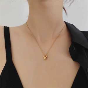 สร้อยคอไททาเนียม 316L ไม่ซีดจาง หัวมิสต์เมทตั๊ก จี้สัตว์ปีเกิด โซ่กระดูกไหปลาร้า ของขวัญสำหรับเพื่อนสาว แฟชั่น เครื่องประดับ