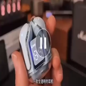 TWS MACARON ULTRAPODS MAX Bluetooth 5.3 earphone with Microphone HiFi Stereo Bass Earbuds macaron led display transparan