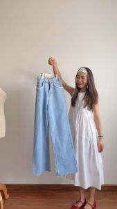 CHAWY Denim pants 🥫🌞 C4321 กางเกงยีนส์ กางเกงยีนส์ทรงกระบอก S M L