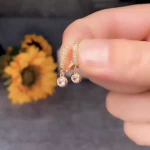 Sparkling Gold Hoop Earrings Bestseller Full Pavé Zirconia Ear Cuffs Shining Gift & Everyday Luxury Earrings