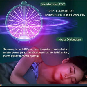 Raket nyamuk Pembasmi nyamuk 3in1 bisa dilipat gantung duduk dan lampu ultra violet Murah
