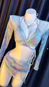 BIKINI OCEAN ชุดว่ายน้ำไปทะเล ชุดว่ายน้ำแนวเกาะอก ชุดว่ายน้ำเซ็ต 🌻 S-L | น้ำหนัก 38-58 กก.Y646