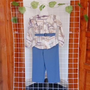 One Set Anak Perempuan Crinkel Motip Abstrak Terbaru