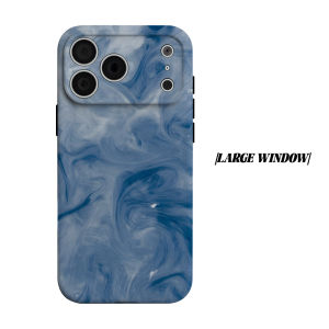 Blue Fluid Phone Case for iPhone 18 17 16 15 14 13 12 11 Air Pro Max Plus Double-layer Cover