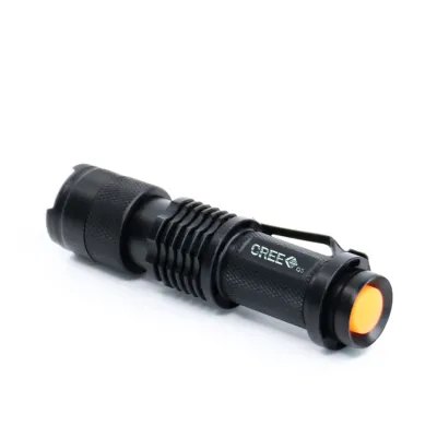 Mini Adjustable Focus High Beam LED Flashlight Compact Outdoor Portable Aluminum Alloy Battery Operated Camping Travel Torchlight
