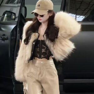 Pure Desire Lace Strap Fishbone Bralette Vest Womens Autumn Winter Fur Inner Wear Base with Chest Pad Top Backless Splice