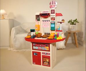 Pretend Kitchen Play Set Spraying Mist Steam Cooking Simulated Scene Masak Mask Stove Ice Maker Clay Noodle