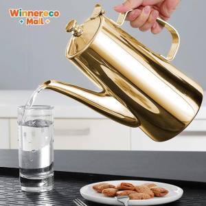 Premium Thick Stainless Steel Cold Water Bottle Water Pitcher Restaurant Restaurant Tea Kettle Large Capacit 1.5L/2L Stainless Steel Water Pitcher - Durable Wide-Mouth Design for Home/Hotel/Restaurant - Easy-Clean Unbreakable Tea Jug