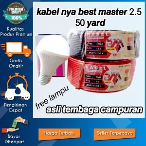 BEST MASTER Kabel Nya 2.5mm 50 yard tunggal tembaga campuran kawat untuk listrik