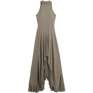 Halter Neck Elegant French Style Slimming Autumn Long Dress