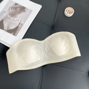 ไร้สาย เสื้อในไม่มีสาย ผู้หญิง ฤดูร้อน บางมองไม่เห็น กันลื่น หูกระต่ายความรู้สึกเย็นสบาย ดีไซน์ ชุดชั้นในที่สะดวกสบายสําหรับคนหนุ่มสาว