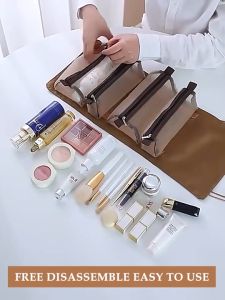 Travel Makeup Bag Detachable Folding Cosmetic Bags Toiletry Organizer Bags for Women