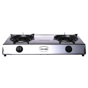 Hamden 2-01SSRB 2-Burner 430 Stainless Steel Gas Stove 120x120mm