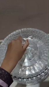 Serving Candy Snack Dome Set【PS800-6】/Candy Tray Storage Container/ Plastic Acrylic Crystal Bowl With 6 Compartments