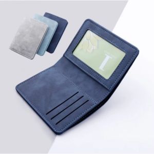 2026 New Style Mini Thin Men Wallet Card Holder Mens Purse Coin Pouch Card Holder Short Vertical Pu Leather Wallet