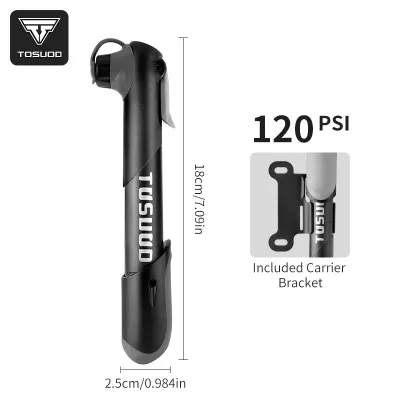 TOSUOD Bicycle Air Pump Compatible With Both Presta And Schrader Valves For Bike Pumps Portable Mini 120PSI Air Pump