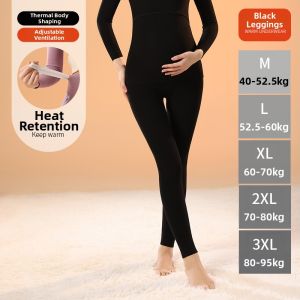 Pregnant Womens Thermal Trousers Inner Wear Autumn Winter Large Size Warm Cotton Wool Trousers Comfortable Belly Non-Restrictive
