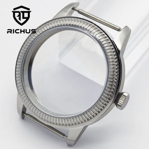 RICHUS ETA6497 Watch Case 44mm Silver Watch Case Fit ETA6497 6498 ST3600 3620 Movement Watch Accessories