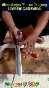 Pisau Dapur Baja Panjang Asli Buatan Pengrajin Banten