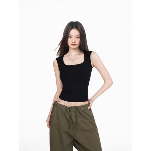 Áo Camisole Quai Ngang Đen cho Nữ Mùa Hè 2026