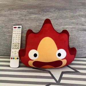 Cute Cartoon25cm Calcifer Plush Calcifer Fire Demon Little Flame Doll Pillow Childrens Soothing Toy Birthday Gift ChristmasGift