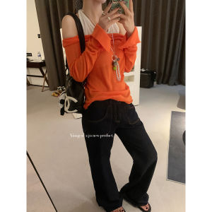 Casual Slimming Jeans Loose Straight Leg Pants Versatile 6 Discount All Seasons Denim Trousers for Women High Waist Long Leg