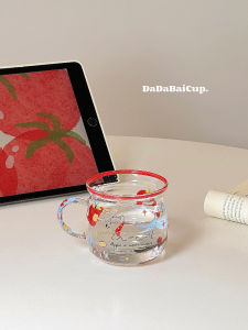 Home Use Glass Cup with Handle Office Coffee Mug High Borosilicate Glass Summer Mark Cup Female High Aesthetic Value New 2025