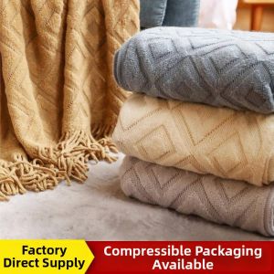 Wool American Style Jacquard Knitted Blanket