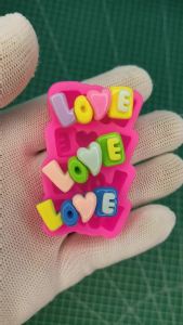 LOVE Letters Silicone Mold DIY Phone Case Hair Accessories Headdress Resin Accessories Refrigerator Water Cup Decoration Molds