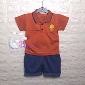 BOBOBAM BAJU BAYI LAKI LAKI SETELAN ANAK COWO LUCU STELAN COWOK 6 12 BULAN KEREN TRENDY KEKINIAN KERAH WANGKI JERAPAH