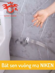 Chất Lượng Cao Bộ vòi sen tăng áp nhựa ABS mạ NIKEN Bát sen vuông nhiều chế độ xả nước HODABOSS