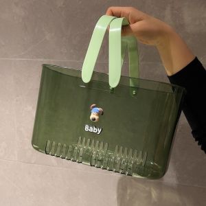 Luxury Bathroom Storage Basket Handheld Shower Travel Washing Basket Household Organizer Elegant Design Portable Carry-On Basket