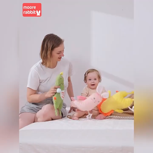 【Blinkin】ของเล่นเด็ก ตุ๊กตาผ้ากัด ช่วยนอนหลับ พรีเมี่ยมมาก ทารกนอนกอดหมอน ตุ๊กตาผ้ากอดพร้อมยางกัด