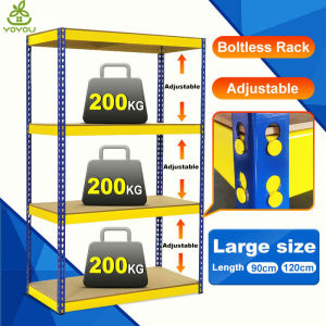 4/5 Level Heavy Duty BoItIess Rack Rak Besi Bertingkat Dapur Storage Rack Shelf Rack Kitchen Rack Home Organizer Steel Metal Shelf