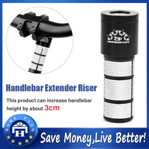 【Local delivery】 CNC-machined Anodized Alloy Adapter Carbon Fiber Fork Hidden Riser MTB Road BMX Parts Bicycle Handlebar Stem Height Extender Stem-Extender-Black