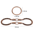 Horseshoe Lock (Brown) 3D Metal Puzzle Brain Teaser Ring Removal Adults Kids IQ Challenge Games Old Lock Shackles Solution Wit. 